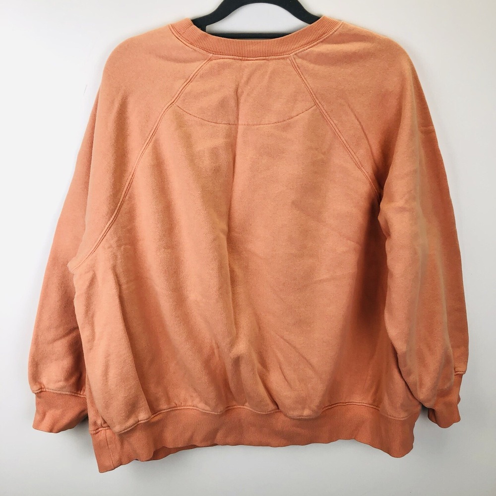 Old Navy SoComfy Oversized Sweatshirt Peach Pink Relaxed Fit Pullover Medium - Picture 4 of 6